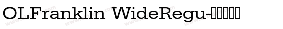 OLFranklin WideRegu字体转换